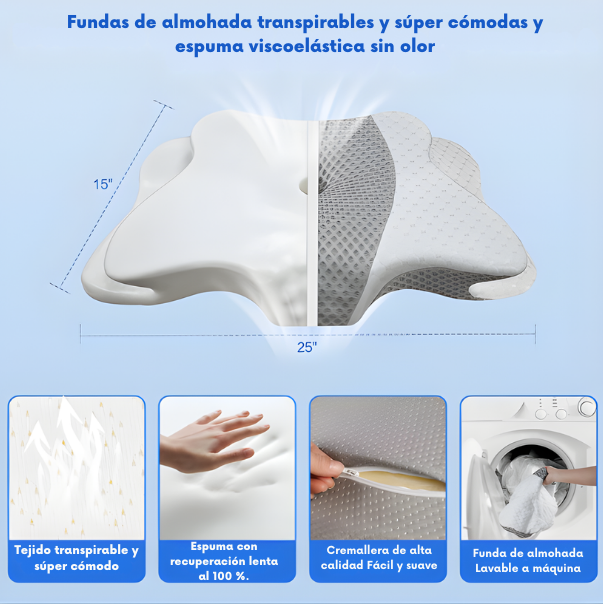 DreamAlign Gel Pillow - La almohada que «enseña» a tu cuello a dormir sin dolor